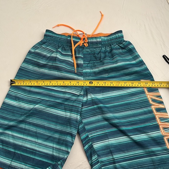 Nike green and orange logo swim trunks - Picture 6 of 10